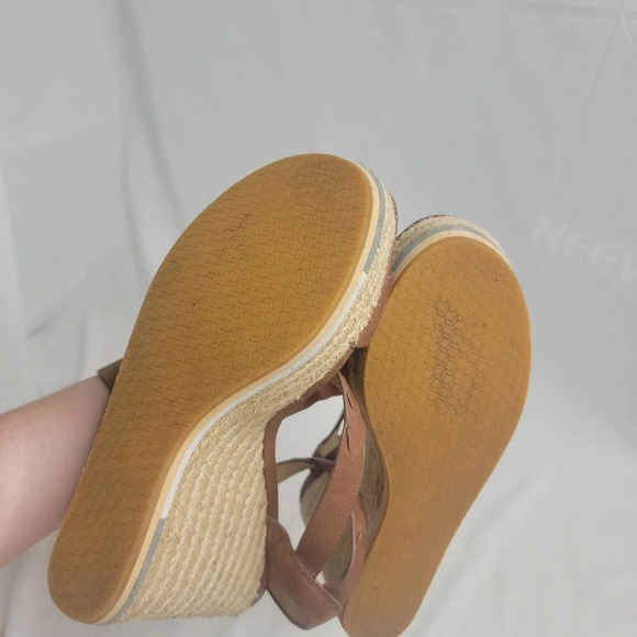 Joe's | Rane Wedge Brown Leather Ankle Strap size 9.5 - Picture 9 of 13